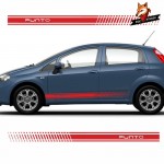 2pcs Car Auto Sport Styling Vinyl car door side sticker vinyl body decal racing stripe sticker for Fiat Punto Car accessories